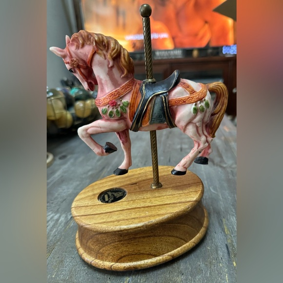 Albert E. Price Carousel Collection Horse Music Box Wood Base Limited Edition - Picture 4 of 6